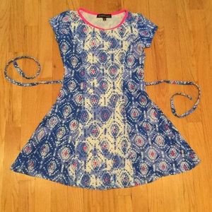 VERY SOFT Girls blue and pink dress